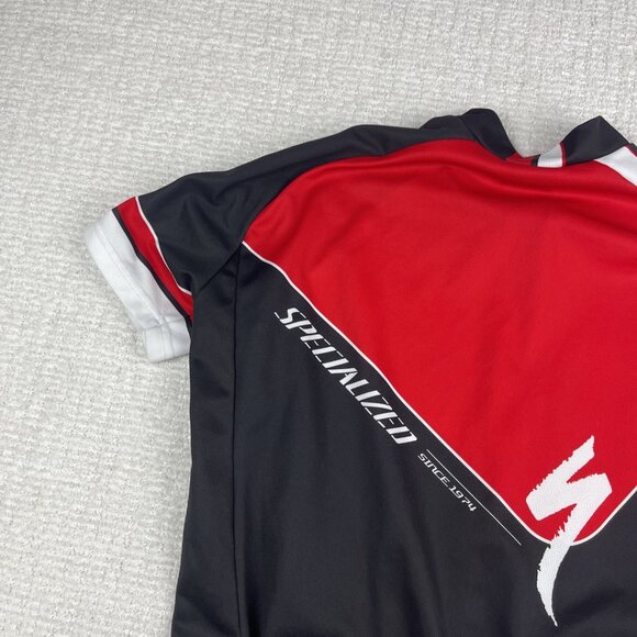 Vintage Specialized Cycling shirt Jersey Black & Red Retro bike Men Size Large - Picture 13 of 16